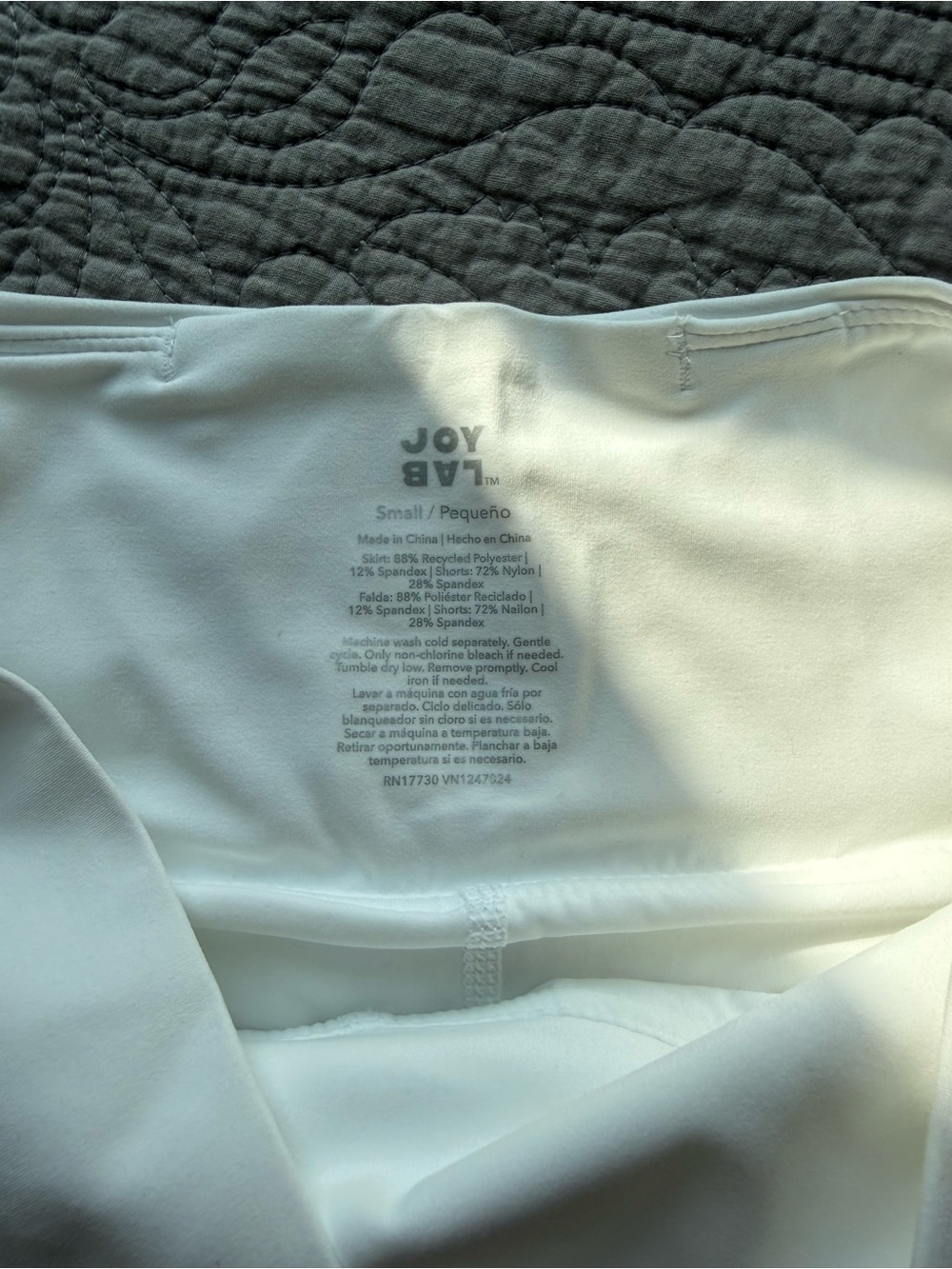 White Pleated Athletic Skirt - Picture 4 of 6